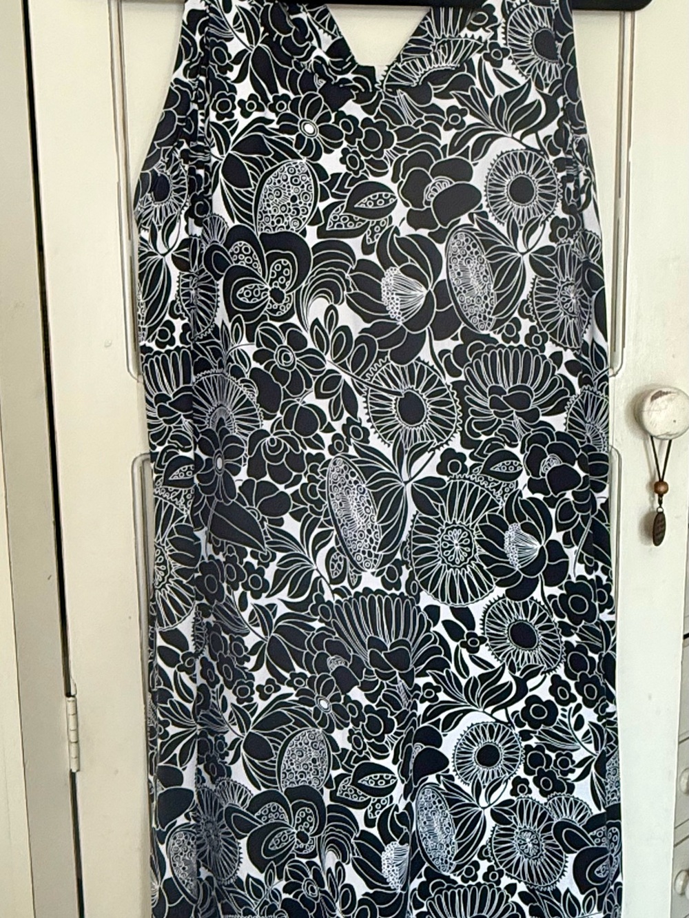 Black and White Floral Dress